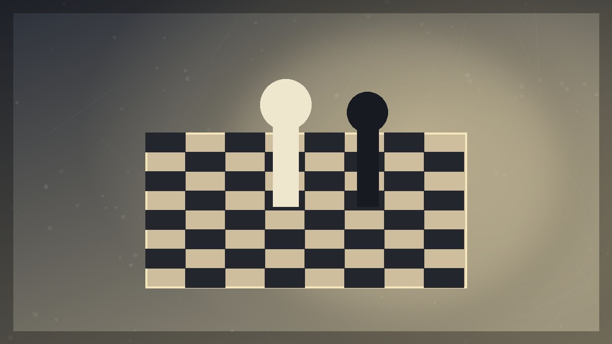A chessboard, inheritance papers, and two family crests on an estate table